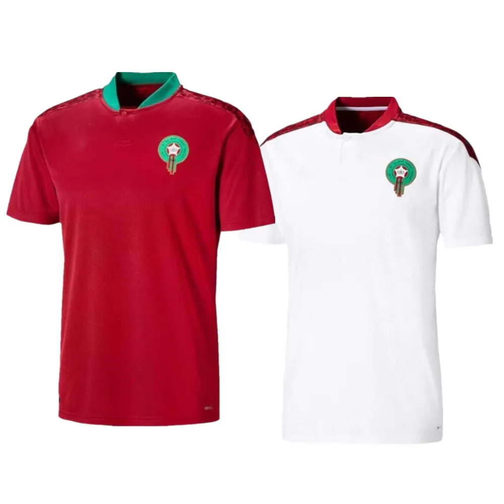 

2021 2022 Morocco soccer jerseys home away 20 21 maillot de foot Ziyech Boufal FAJR Munir Ait Bennasser Amrabat football shirts