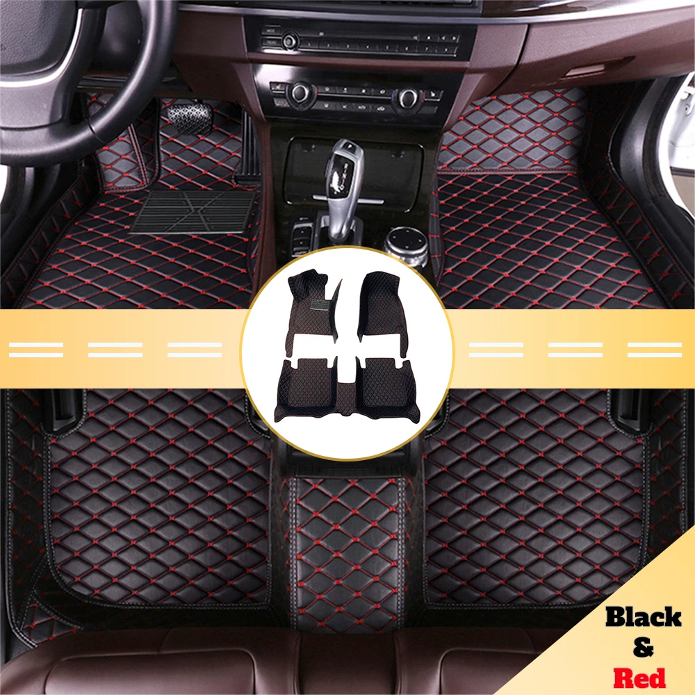 Car Floor Mats Fit For Nissan X-Trail T31 2008-2013 Full Covered Leather Carpet Interior Parts Car Accessories 5seat