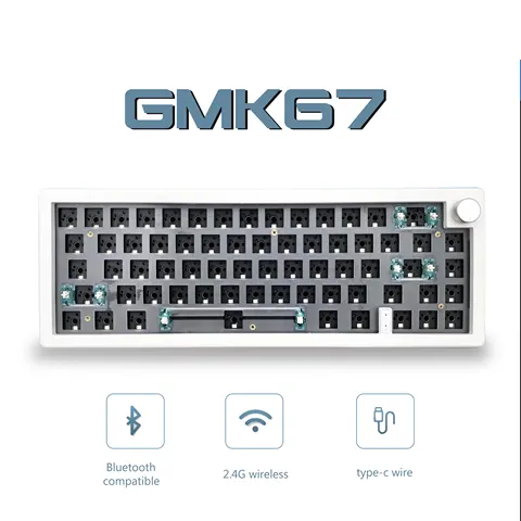 Горячая замена механическая клавиатура прокладка Bluetooth 2,4G RGB с подсветкой прокладка структура клавиатуры 3 режима настраиваемая клавиатура