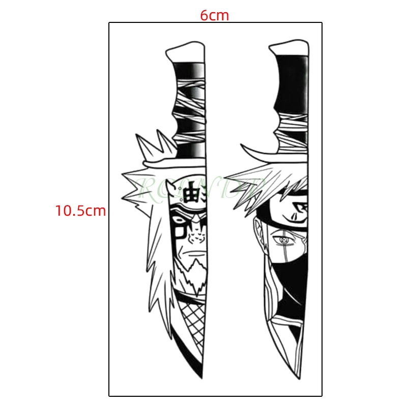Водостойкие Временные татуировки-наклейки ножи Мультяшные для мальчиков
