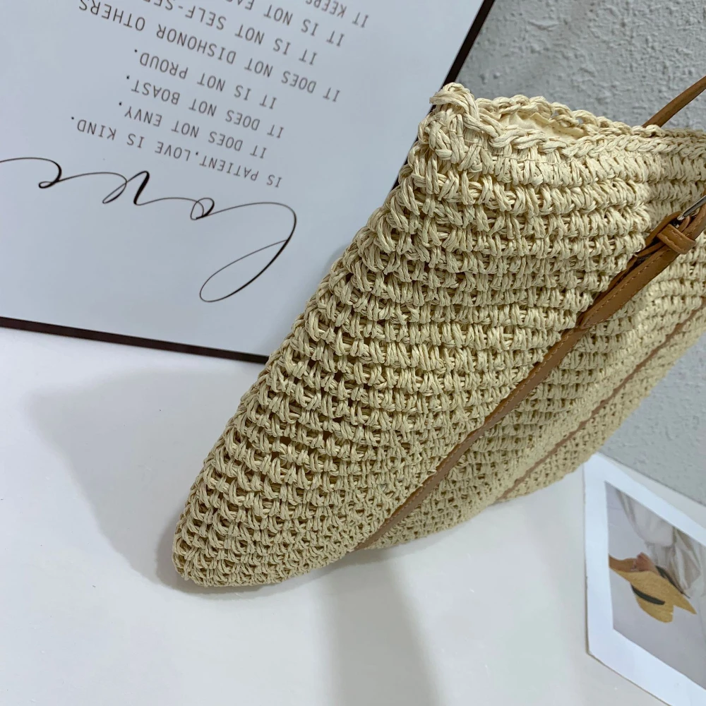Новая соломенная сумка-тоут большой емкости трендовая пляжная тканая сумка
