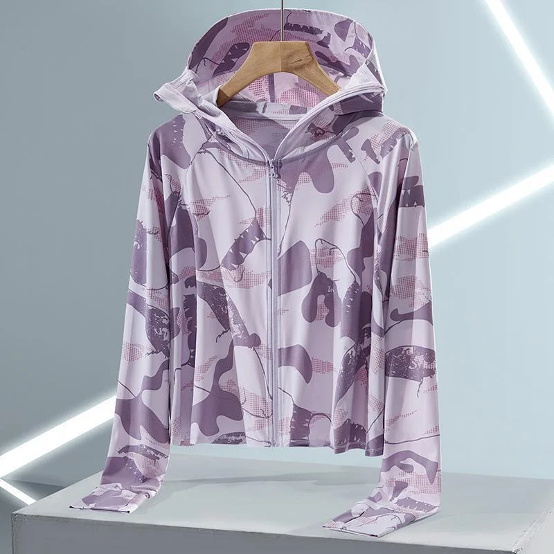 

Summer 2022 New Korean Loose Sun Protection Clothing Women's Hooded UV Protection Outdoor Breathable Thin Jacket Female Tops
