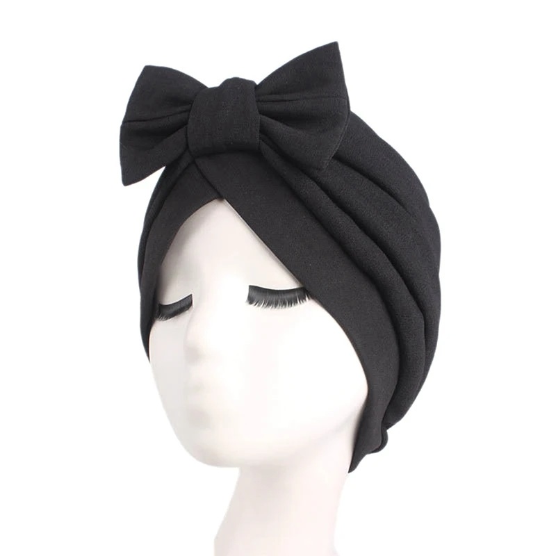 Turban Hats Fashion Cotton Elastic Beanie Cap Muslim Hair Accessories India Hijab Hat