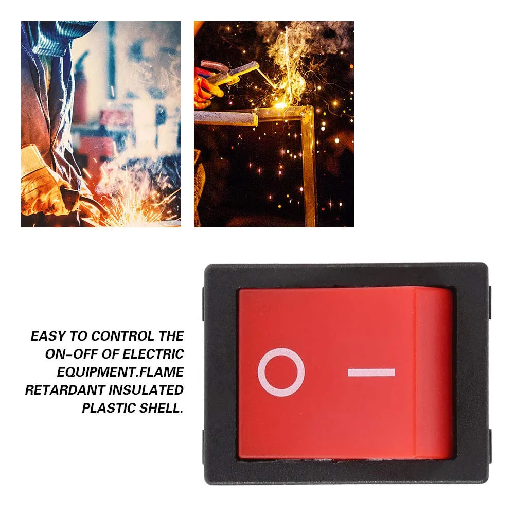 

1pcs Power Switch Welding Machine Power Switch 30A 250VAC Electric Heater Switch 4Pin Button Electrical Accessories