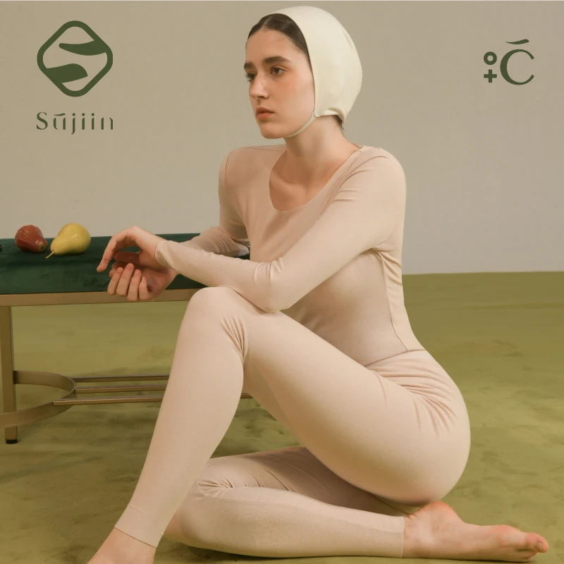 SUJIIN комплект термобелья женский из 2 предметов 2024 зима новые водолазки
