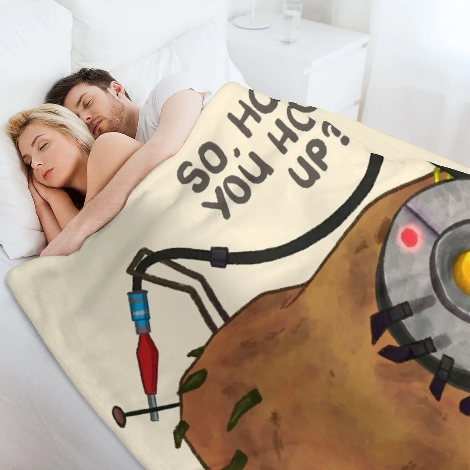 GLaDOS в виде картофеля (детальное) пледы забавный подарок для декоративного дивана