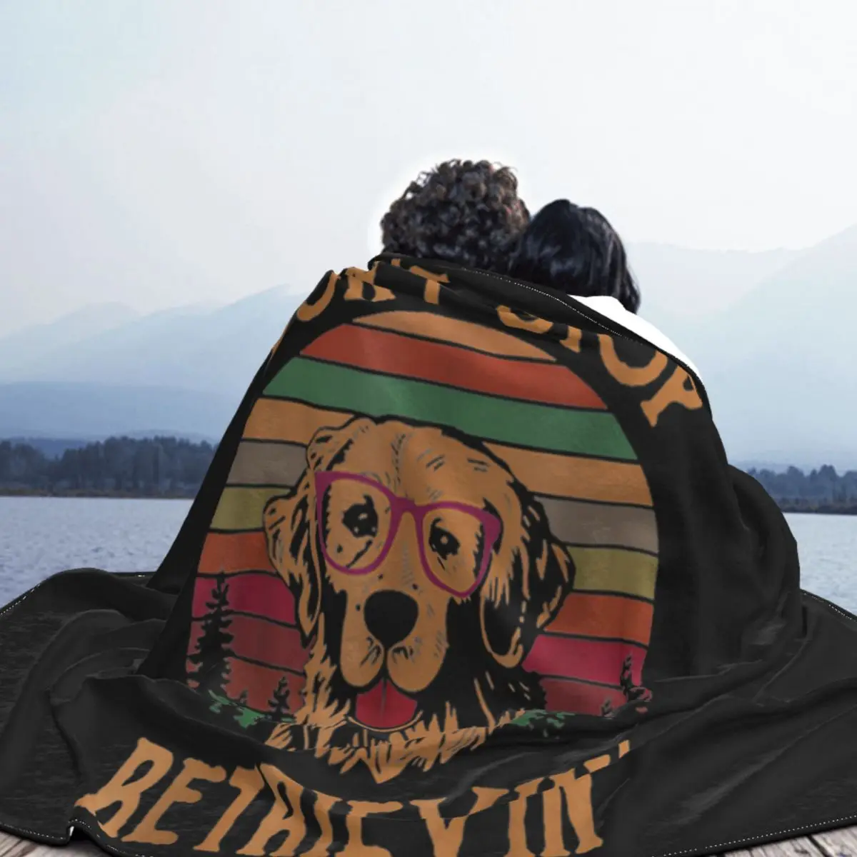 Золотой Dont Stop Retrievin винтажное трендовое дышащее одеяло с принтом по низкой цене