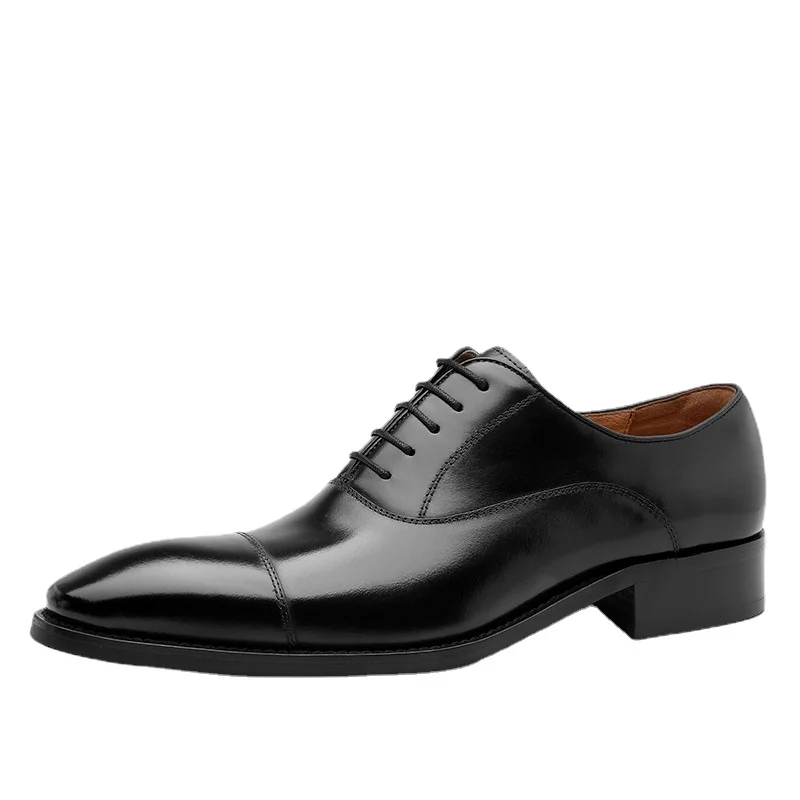

Luxury Brand Designer Men Derby Shoes Genuine Leather Business Dress Formal Oxfords Gentleman's Wedding Shoes Handmade Moccasins