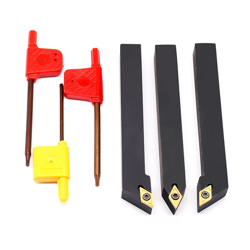 

Токарный Карбид для токарной обработки с ЧПУ, 3 шт., индексируемый держатель SDNCN1212H07 SDJCL1212H07 SDJCR1212H07 + 3 карбидных вставки DCMT070204