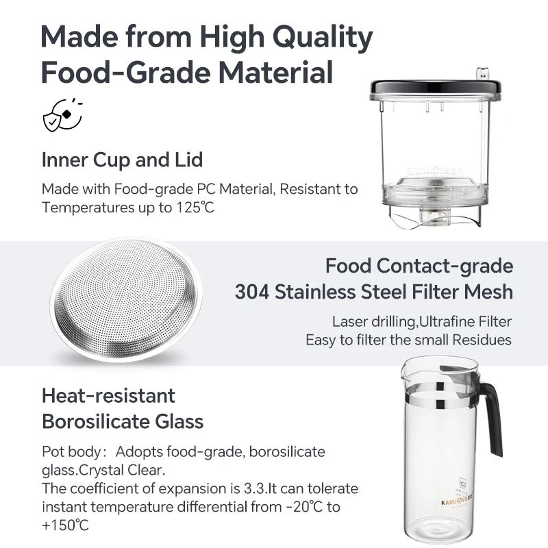 Стеклянный чайный набор KAMJOVE чайник с одной кнопкой художественная чайная чашка