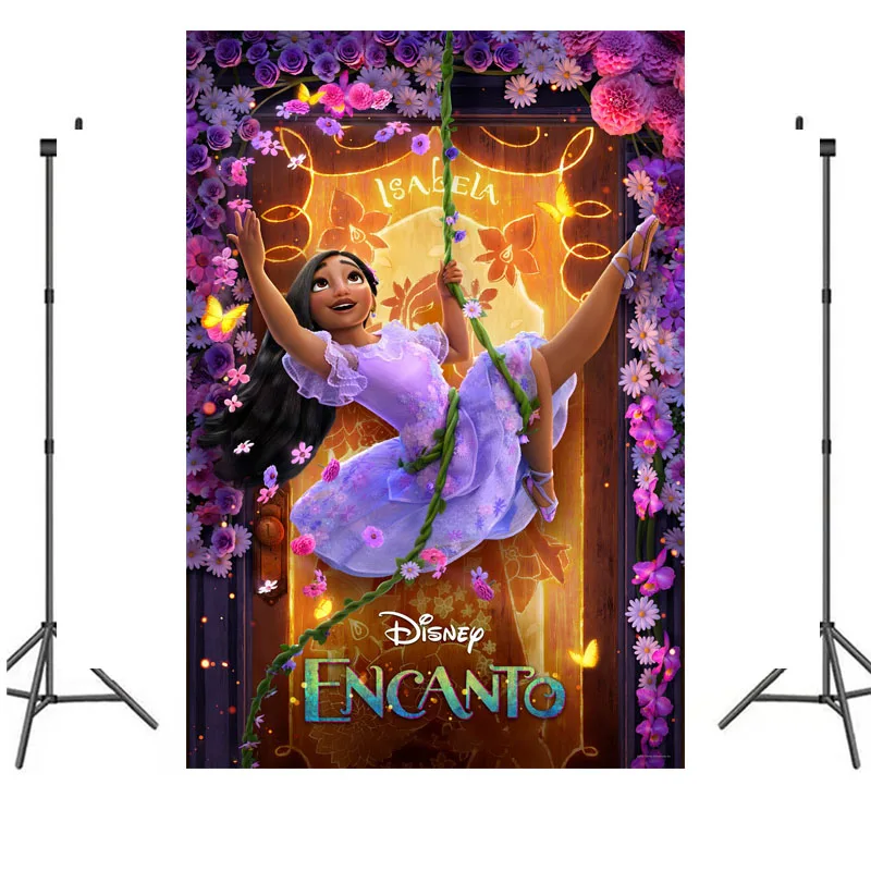 

Encanto Isabella Background Birthday Party Supplies Baby Shower Tapestry Kid Girl Room Decoration Photography Wedding Home Decor