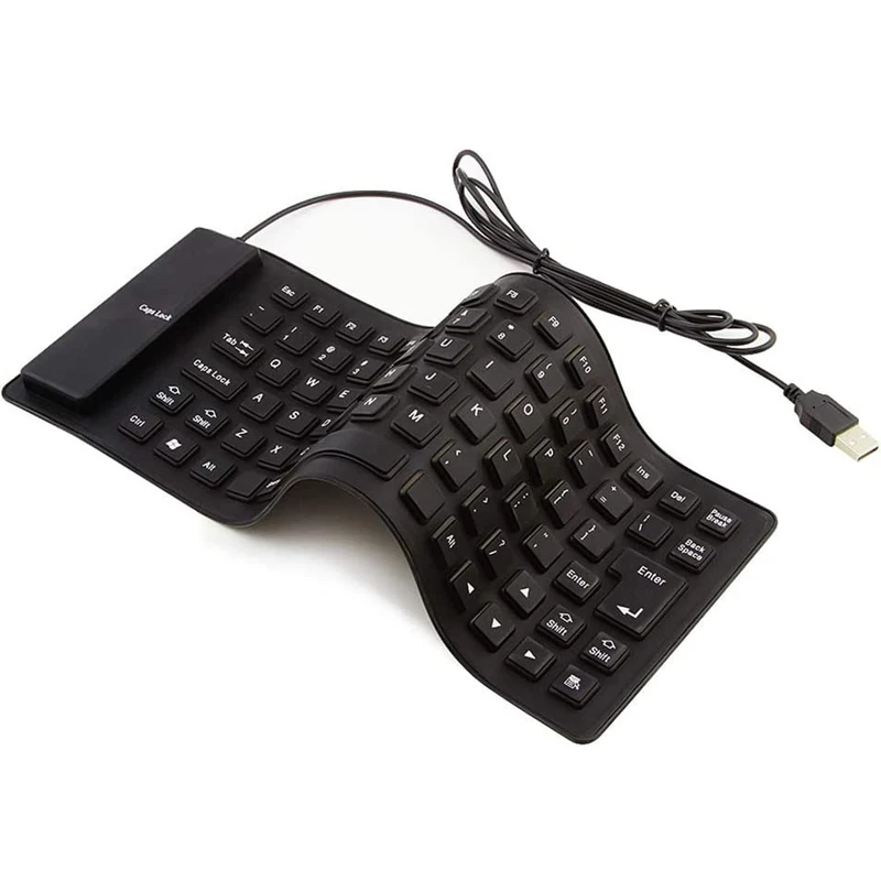 Silicone Mute Soft Keyboard 85-key Computer Keyboard  USB Wi