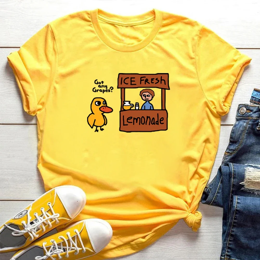 Футболка Duck Song с принтом «Got Any Grapes Ice Fresh Homemade Lemonade Stand Meme», забавная культовая футболка с уткой с YouTube, хипстерский топ (art.: 3920dbb362452) - 3920dbb362452