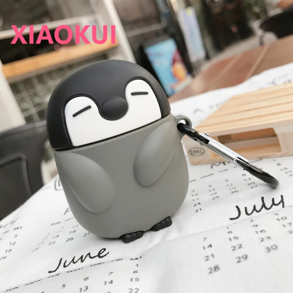 

Penguin Cover For Apple Airpods 1 2 3 Pro Silicone Wireless Bluetooth Earphone Cases Charging Box Shell