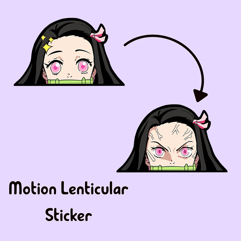 

Kamado Nezuko Motion Sticker Demon Slayer Lenticular Sticker Waterproof Decals for Cars,Laptop, Refrigerator, Etc.