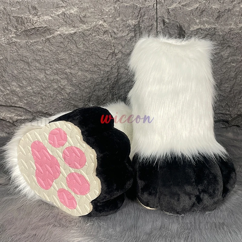 21 стиль новый костюм Kig обувь для косплея пушистый меховой сапоги Rubbit Cat милые
