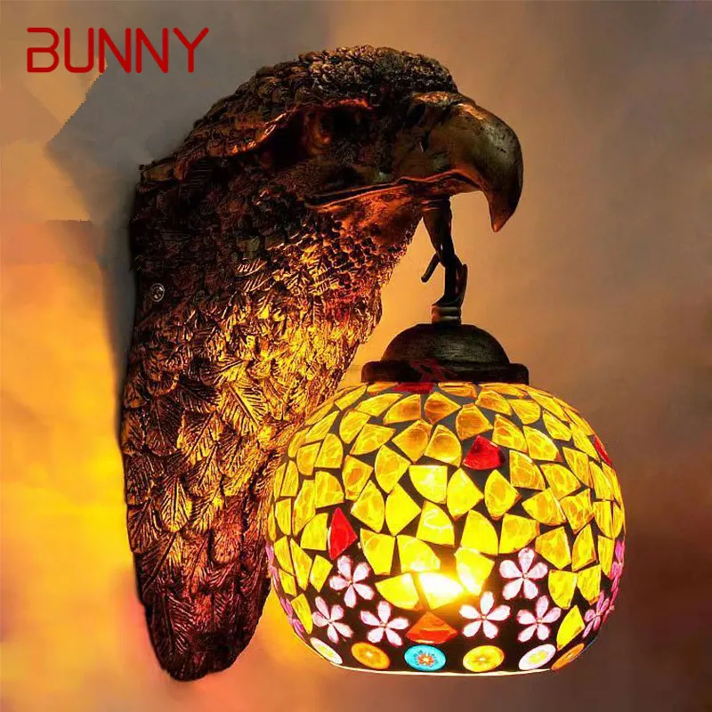 

BUNNY Contemporary Eagle Wall Lamp Personalized And Creative Living Room Bedroom Hallway Bar Decoration Light