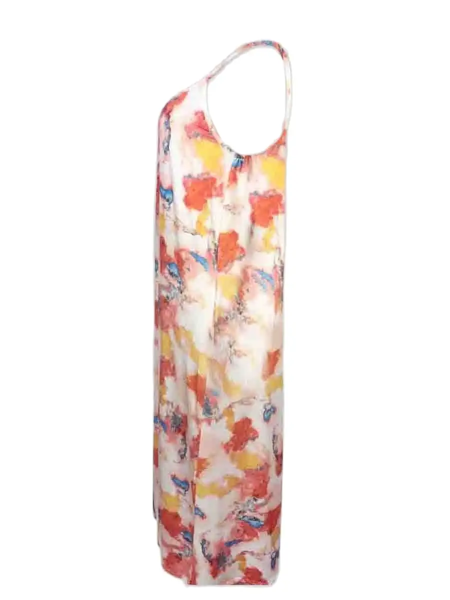 LW Plus Size summer dresses Mixed Print Cami Loose Dress Women's Dress Maxi Dress sleeveless Cami beach Party Dresses vestido