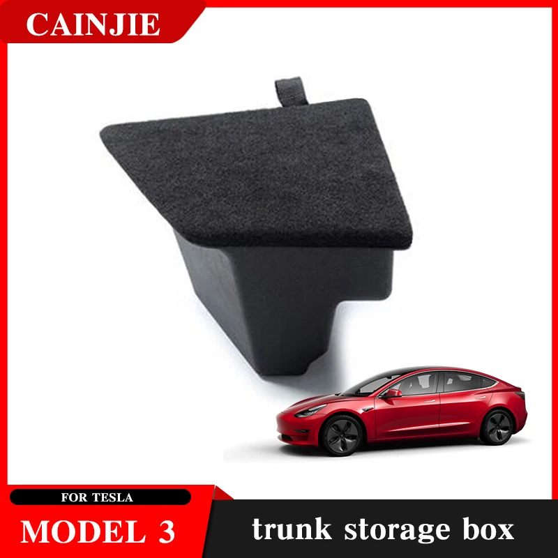 

For Tesla Model 3 Accessories 2022 Trunk Side Storage Box Under Seat Organizer Flocking Mat Partition Board Stowing Tidying 2023