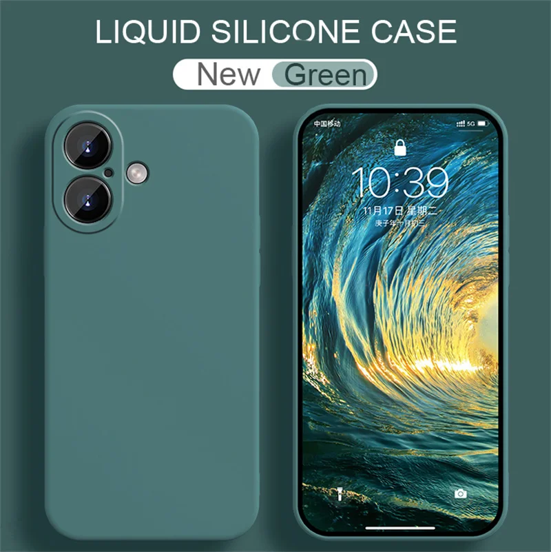 Luxury Original Liquid Silicone For iPhone 16 Pro Max 15 14 13 12 11 Mini Plus X XR 7 8 colorful fashion Cover