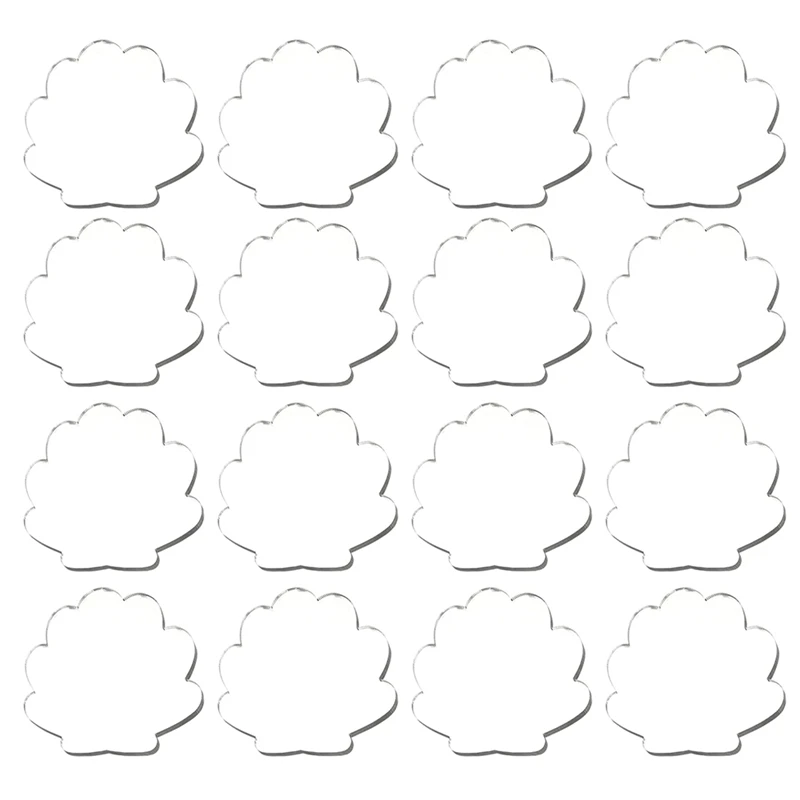 

40 PCS Transparent Acrylic Blank Shell Seat Card Wedding Guests Birthday Party Food Logo DIY Painting Handwriting 2Mm