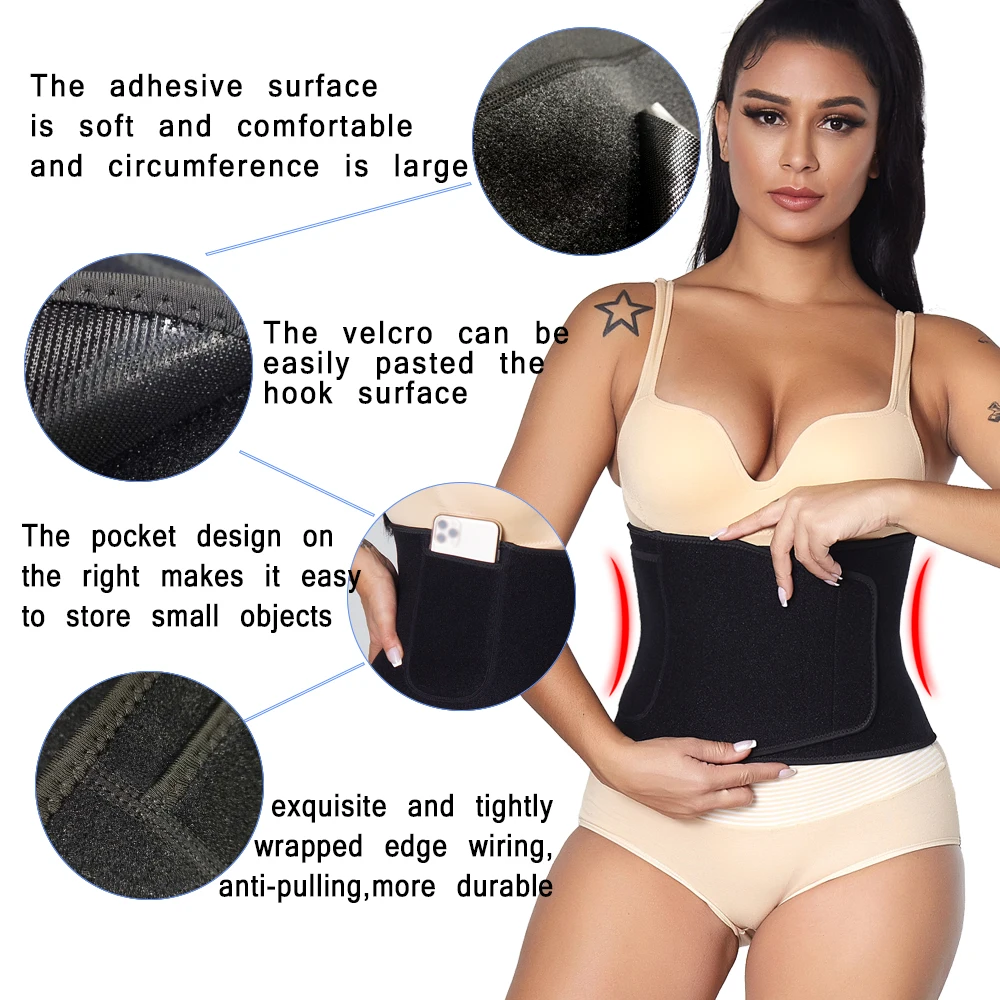 SEXYWG Waist Trainer Sauna Belt Women Fat Burning Waist Cincher Corset Shaper Weight Loss Belt Slimming Modeling Belt