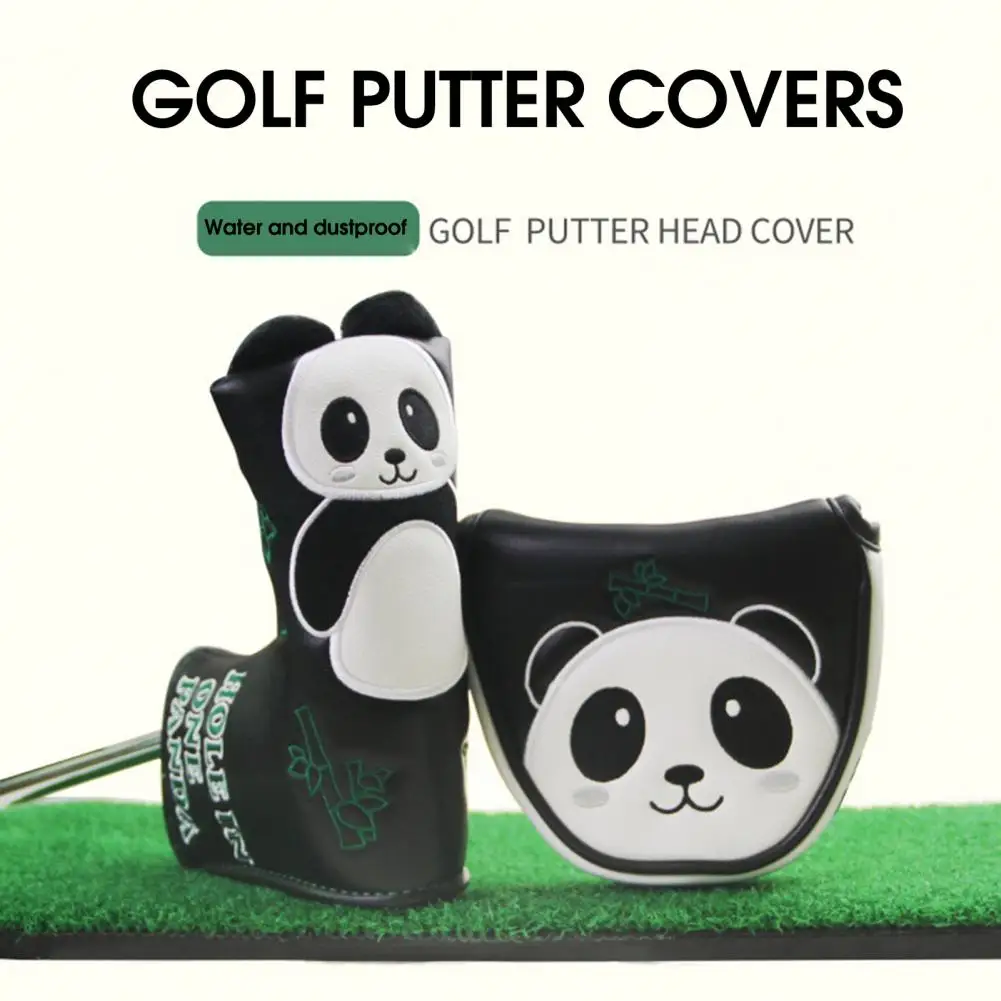 

Tear Resistant Premium Delicate Golf Putter Cover Compact Angle Club Headcover Panda Pattern for Golf Club
