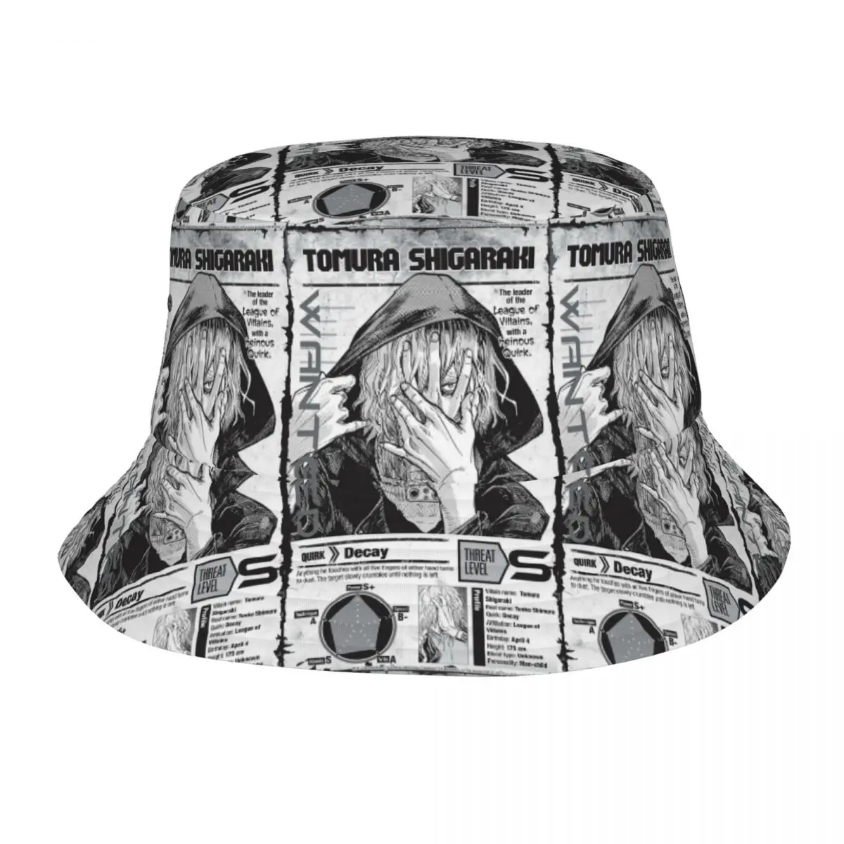 

Headwear My Hero Academia Manga Tomura Shigaraki Accessories Bob Hats Style Sun Hat Session Hat Foldable Fisherman Hat Outdoor