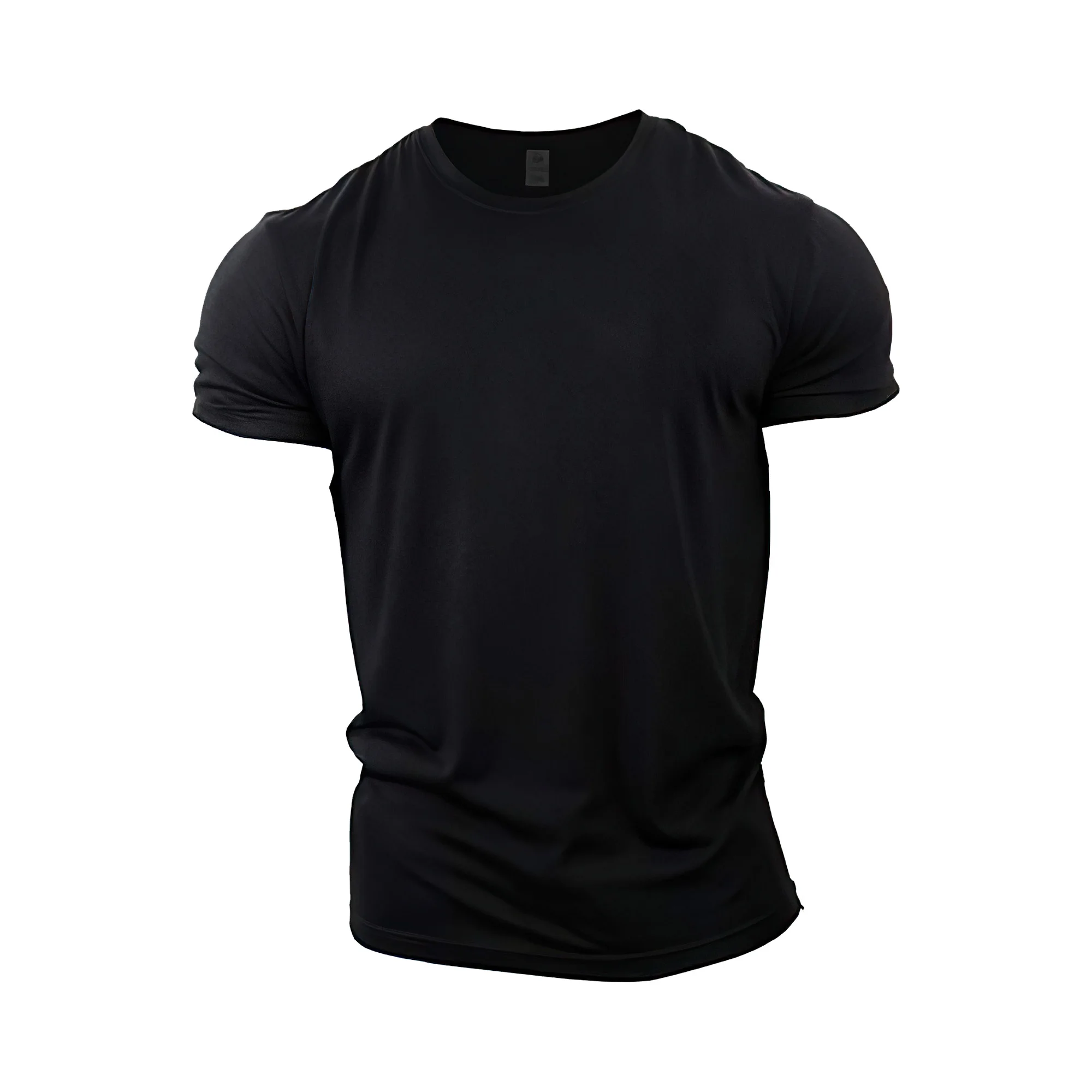 Men's Solid Color Fitness Short Sleeve T-shirt Gym Short Sleeve Mens Moisture Wicking Athletic Workout T-Shirt Tee images - 6