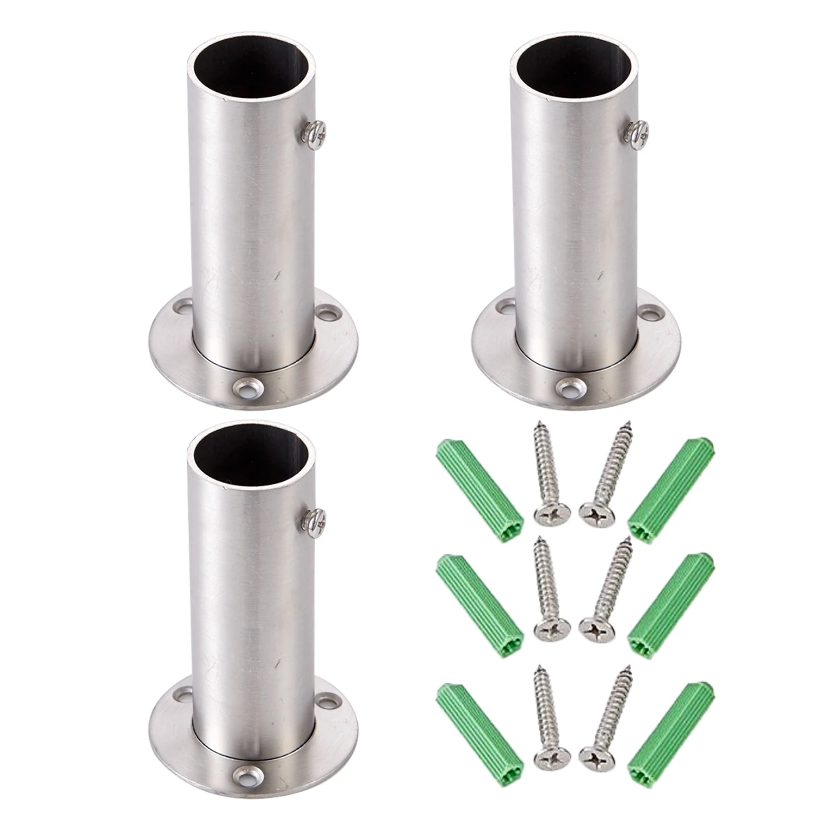 

3 шт., рельсы из нержавеющей стали, 6 винтов