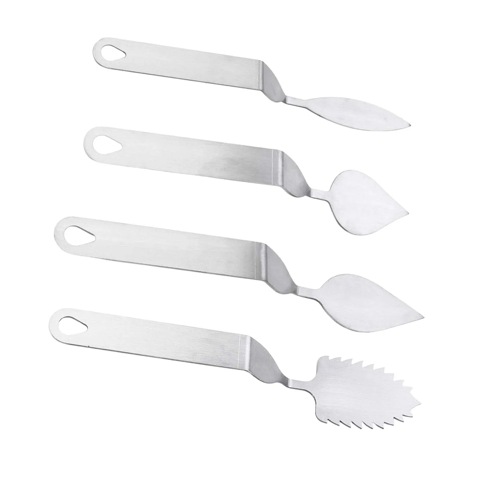 

Stainless Steel Cake Leaves Spatula Baking Pastry Knifes Chocolate Mousse Cake Decorating Tool Feather Leaves Molds Tools