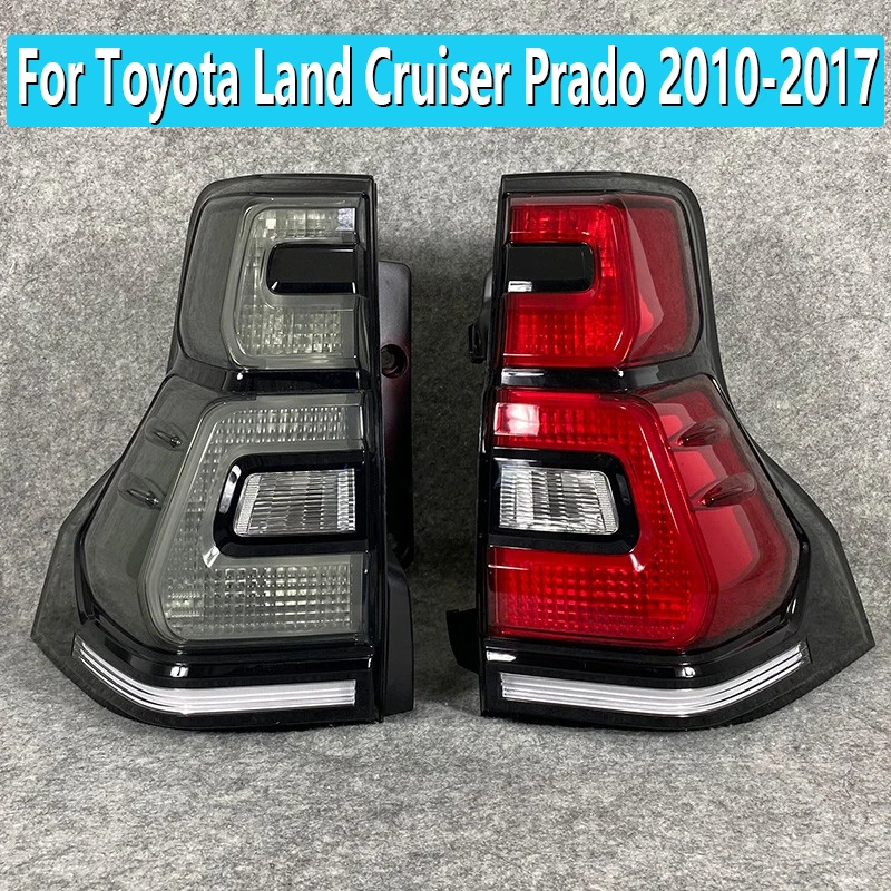

1 пара задних фонарей в сборе для Toyota Land Cruiser Prado 2010-2017, модифицированные задние фонари для рулевого тормоза