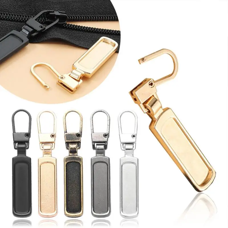 

4Pcs Metal Detachable Zipper Pull Replacement Zipper Slider Puller Repair Kit for Clothes DIY Sewing Bags Jacket Pants Jeans