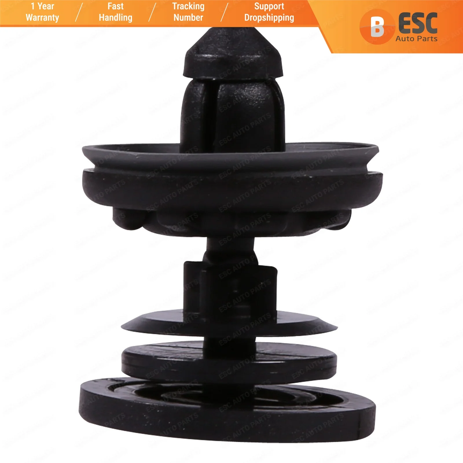 

ESC ECF2339 10 Pieces Door Panel Retainer, Black for VW Audi : 7L6868243