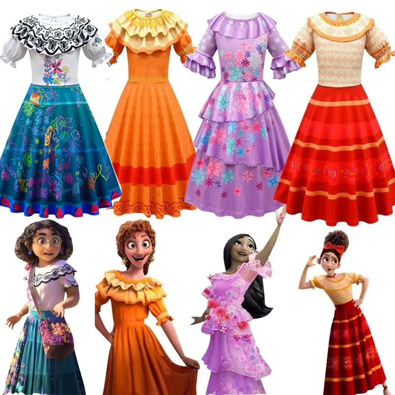 

2021 New Charm Mirabell Madrid Animation Costume Girls Princess Dress Halloween Carnival Cosplay Costume