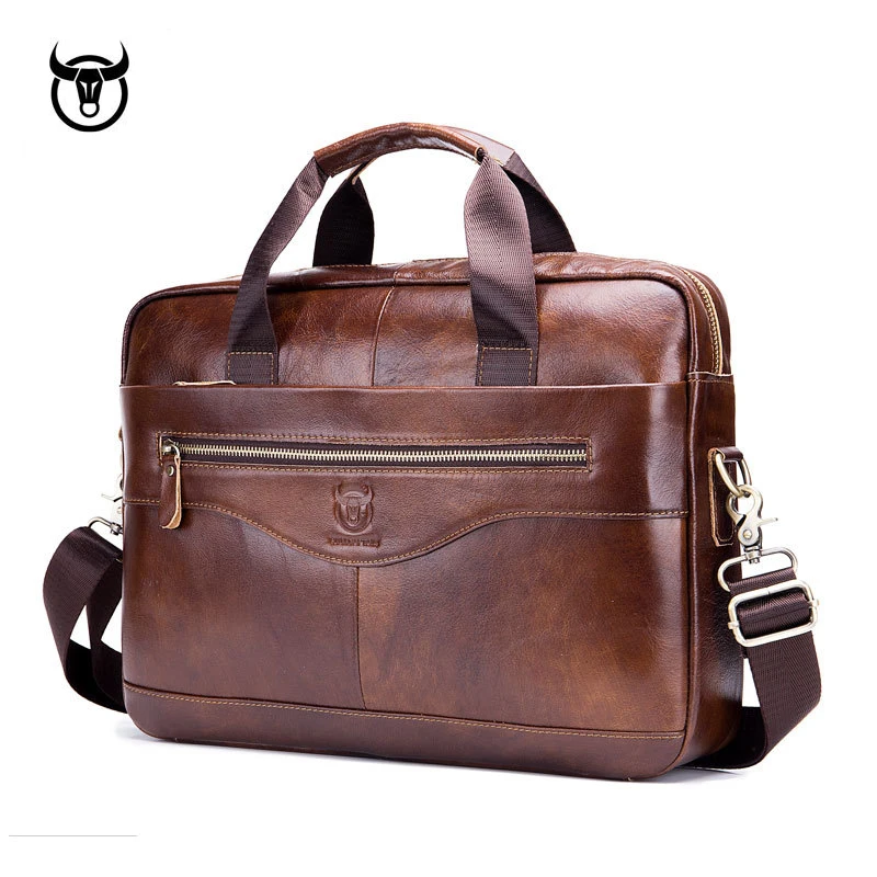 Genuine Leather Men's Briefcase Business Computer Bag Saco Dos Homens Fashion Messenger Shoulder Bag Postman Male Handbags