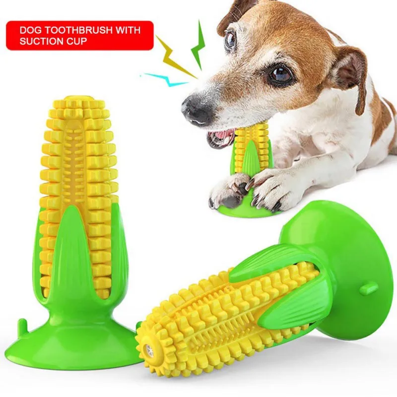 

Pet Dog Toys Corn Shaped Molars Bite Resistant Cleaning Teeth Vocal Toys Toothbrush Dog Toys New Arrival