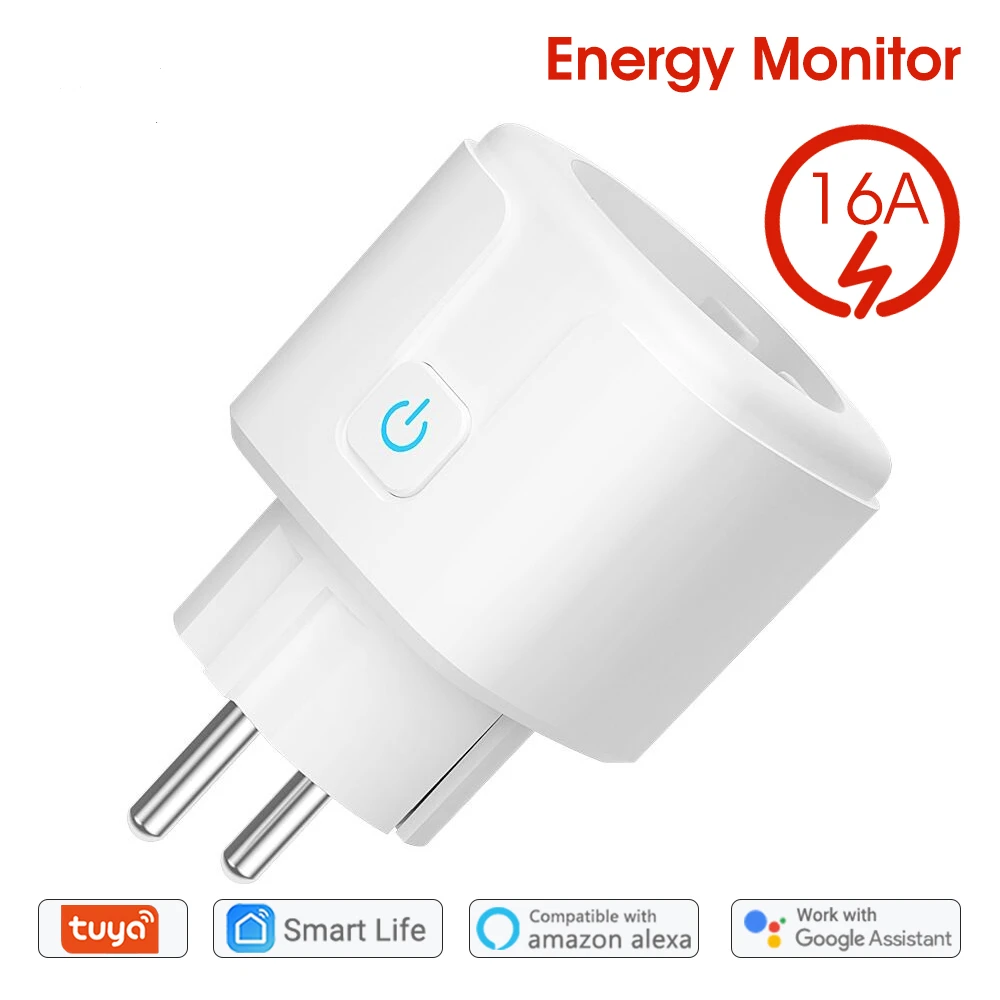 

Wifi Smart Plug Socket Outlet EU 16A Tuya Power Monitor Timing Function Smart Life APP Remote Control Smart Home Sockets