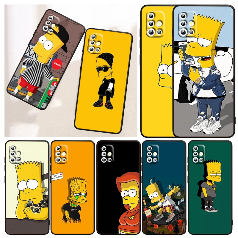 

Kid The Simpson Disney For Samsung Galaxy A91 A81 A71 A51 5G UW A03 A01 A21 A11 A41 A31 A21S Core Black Capa Phone Case