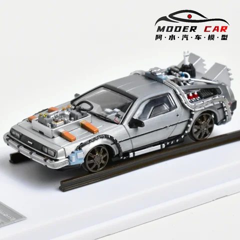 MJ 1:64 назад в будущее Литая под давлением модель автомобиля DeLorean DMC 12
