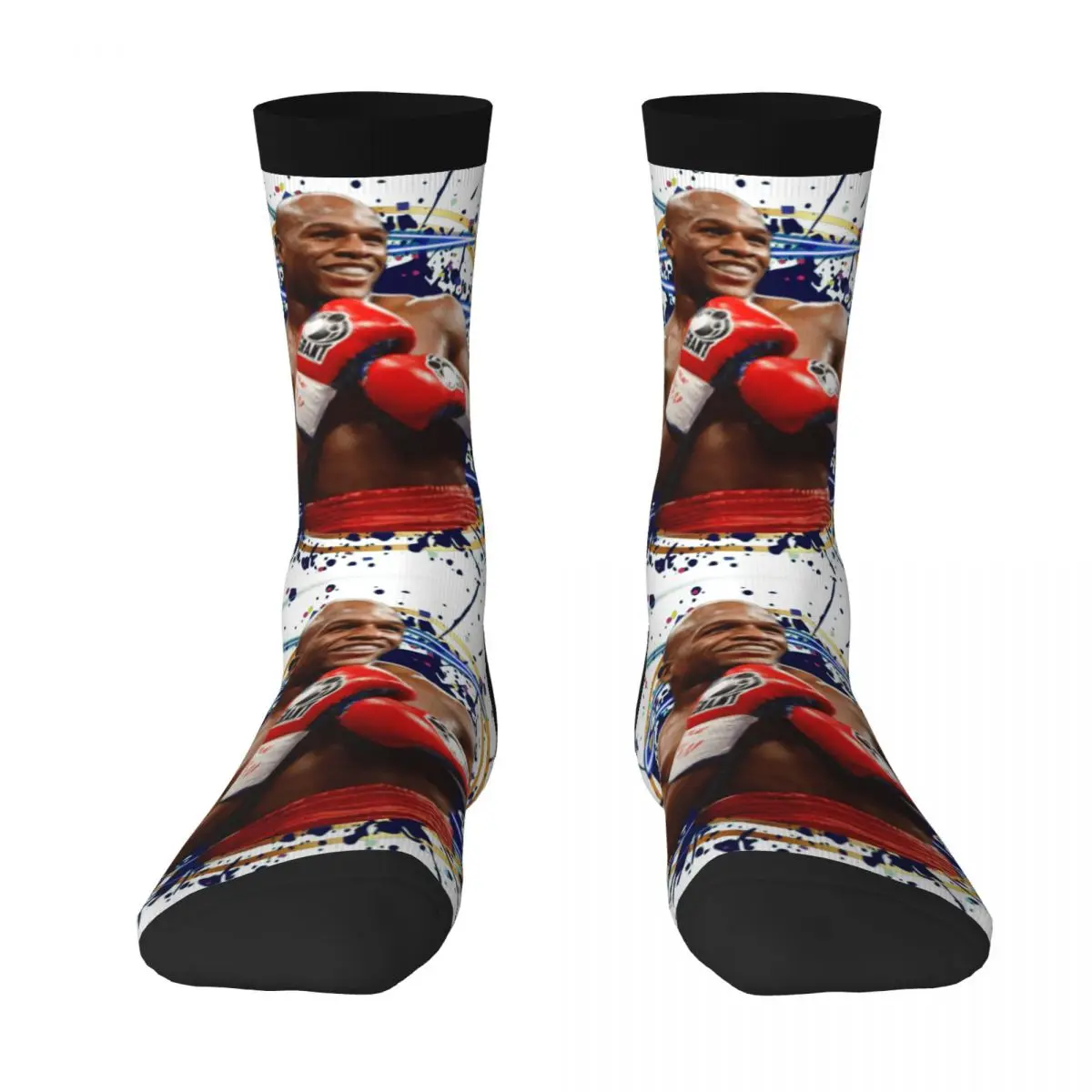

USA US 4 Floyds And Mayweathers America Color contrast socks Knapsack Elastic Socks Humor Graphic Graphic Cool Boxing Stocking