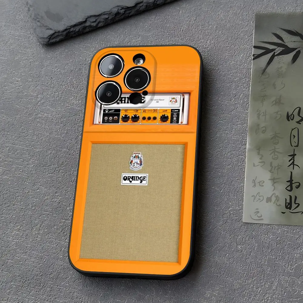 Orange Guitar Amp Phone Case for iphone 14 13 11 15ProMax 16 12 Pro Xs Max Mini Xr X 7 8 Plus Funda Covers