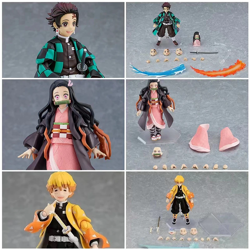 

Экшн-фигурка, рассекающий демонов, Kamado Nezuko Figma 508-DX Tanjiro 498-DX Zenitsu 522-DX 6 дюймов