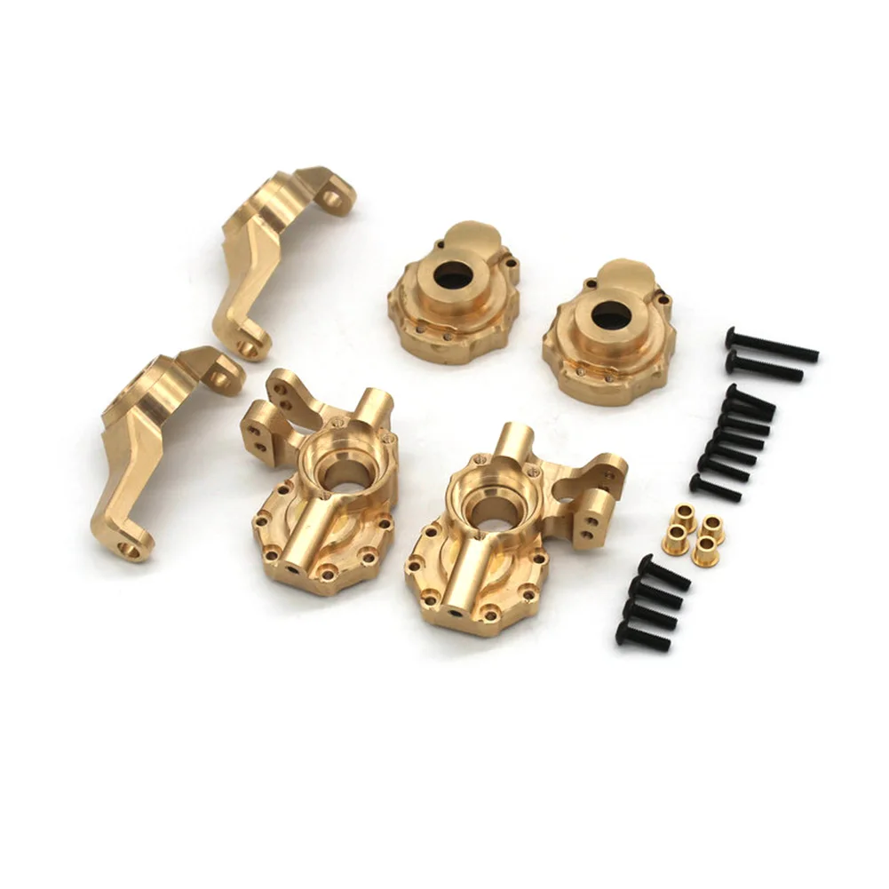 

Brass Portal Drive Axle Housing Steering Knuckle Caster Block Set for 1/10 RC Crawler Traxxas TRX4 TRX6 Upgrade Parts