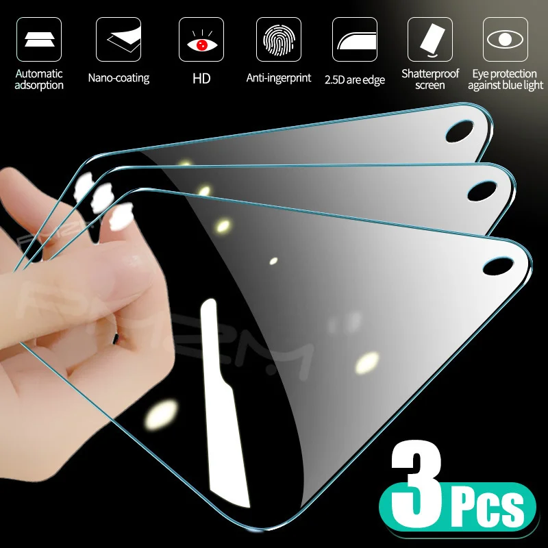 

3 шт. закаленное стекло для Realme 6 7 8 Pro 6i 7i 8i 9i 9 Pro, Защитное стекло для экрана Realme GT Neo 2, защитная пленка