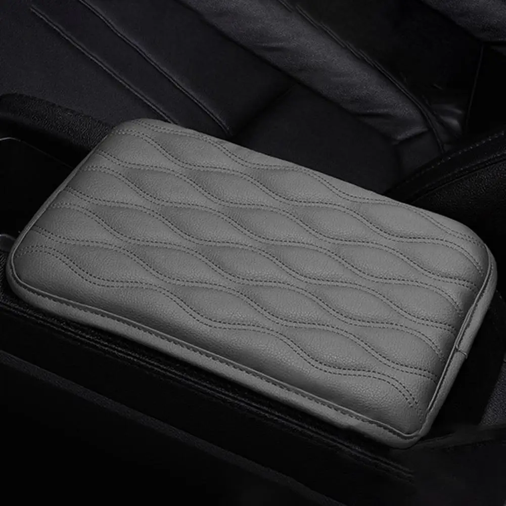 

Car Armrest Box Protector Surface Damage Protection for Armrest Box Protective Faux Leather Armrest Box Mat Easy Installation