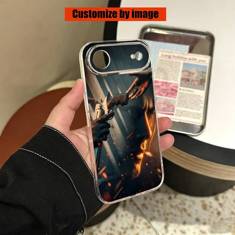 Фото Чехол для телефона Resident Evil Leon K-Kennedy для iPhone 17 16 15 14 13 12 11 Mini Pro Max Plus, прозрачный №2