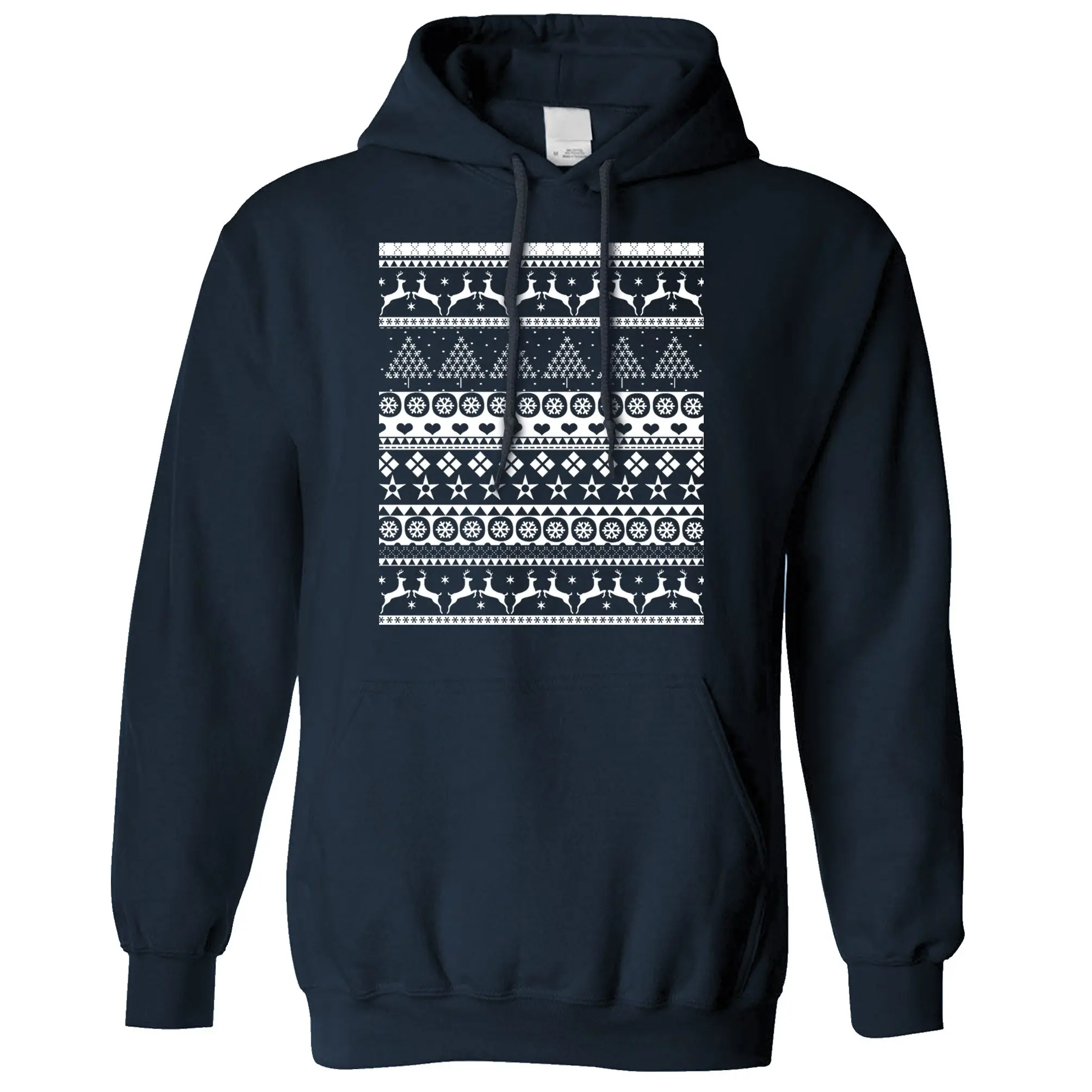 

Christmas Hoodie Xmas Ugly Sweater Pattern Festive Season Santa Claus