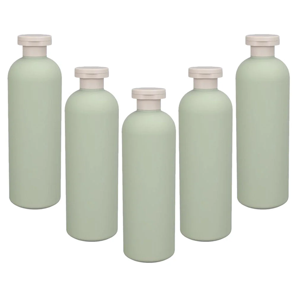

5 Pcs Reusable Shampoo Bottle Toiletry Bottles Travel Mouthwash Dispenser Shower Gel Dish Soap Refillable Plastic Conditioner