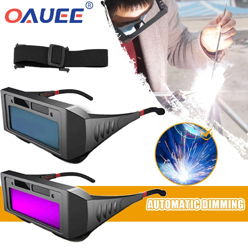 

Automatic Dimming Welding Glasses Light Change Automatic Dimming Anti-eye Solar Goggles Welder Special Anti-glare Glasses Tool